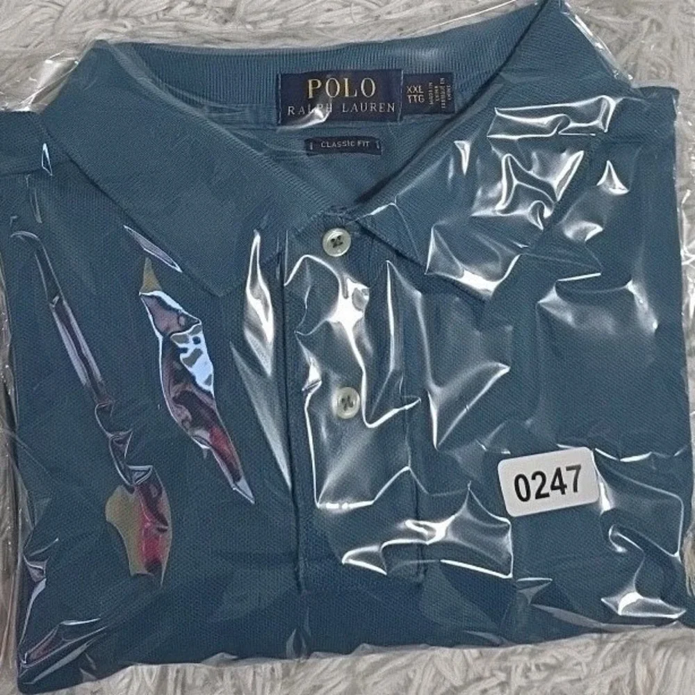 Polo Ralph Lauren Polo Shirt Mens 2XX Short‎ Sleeve Blue Casual Preppy Classic